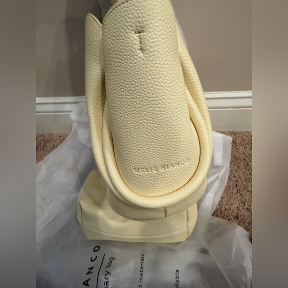 NWT new melie bianco Anthropologie tulip crossbody handle bag and Pouch yellow - Picture 6 of 17